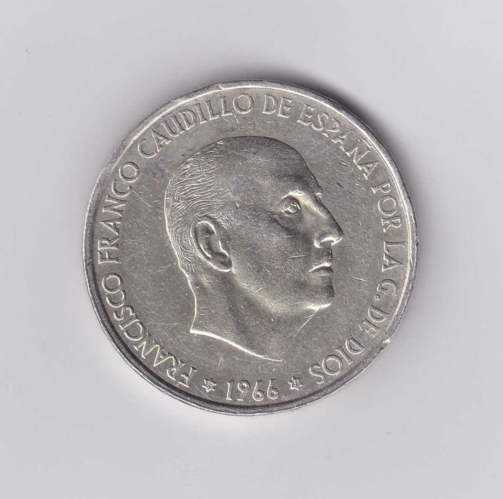 moeda prata 1966 Espanha 100 pesetas