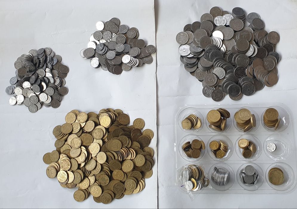 Монети України 1, 2, 5, 10, 25, 50 копійок, 1 гривня