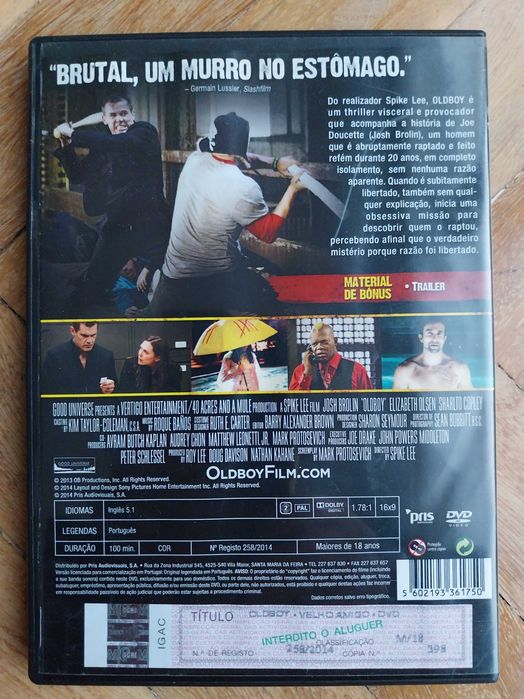 dvd: Spike Lee “Oldboy - Velho amigo”