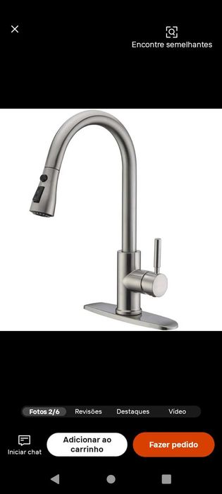 Torneira em aço inox