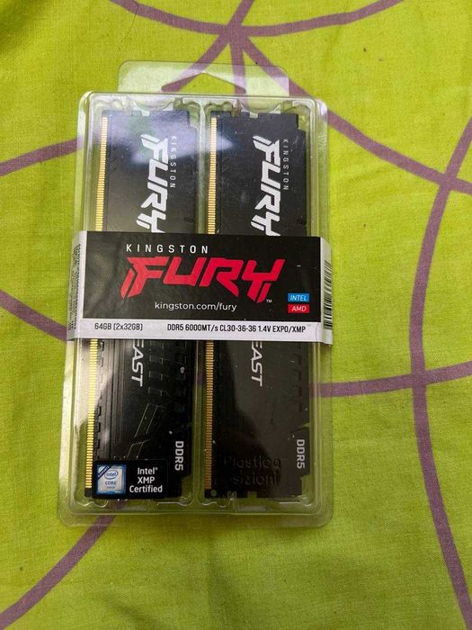 Kingston FURY 64 GB (2x32GB) DDR5 6000 MHz Beast EXPO KF560C30BBEK2-64