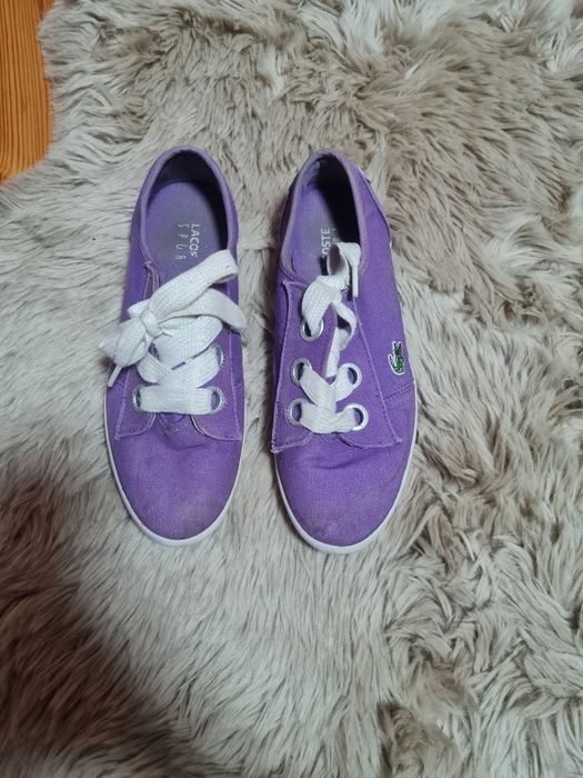 Lacoste tenisówki trampki fioletowe r. 36 3.5 wiązane Adidasy