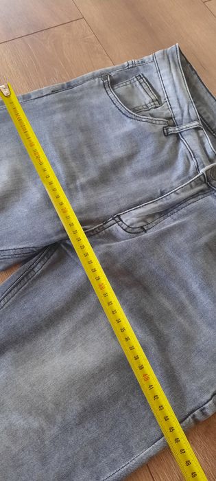 Spodnie damskie jeans szare