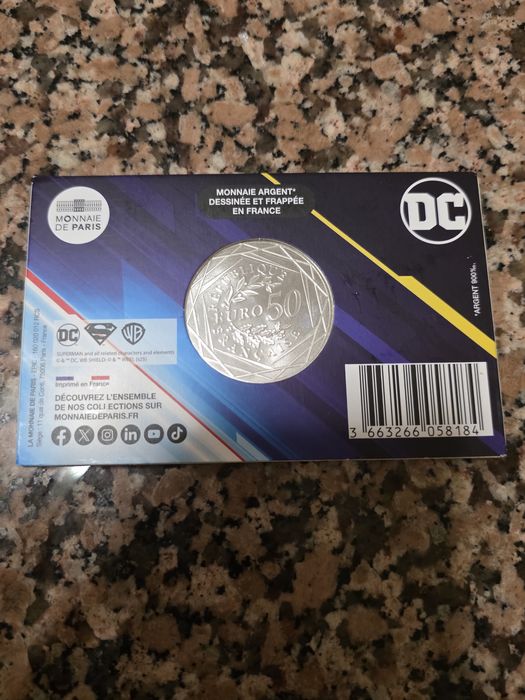Moeda comemorativa de 50 € da coleção DC Comics de 2025