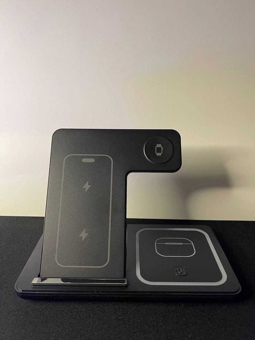 Безпровідна зарядка 3 в 1 для телефона годинника та навушників