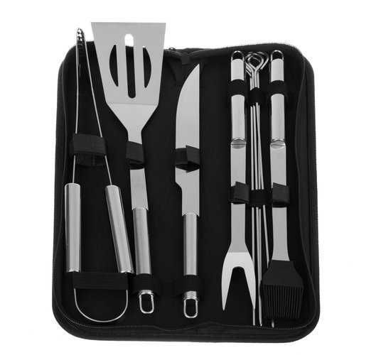 Przybory do grilla - zestaw 9 akcesoriów + etui OGR1026