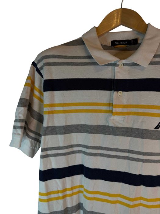 Koszulka polo nautica w paski z logiem l