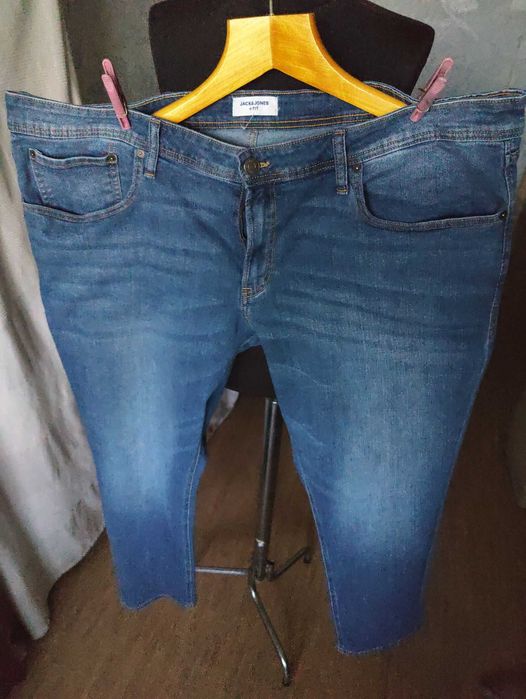 Джинсы Jack&jones Glenn fit + jeans Дания W46 stretch mid blue.