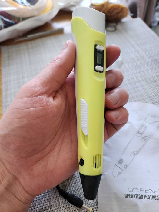 3D ручка з LCD дисплеєм UFT Pen 2 3D принтер для малювання Жовта