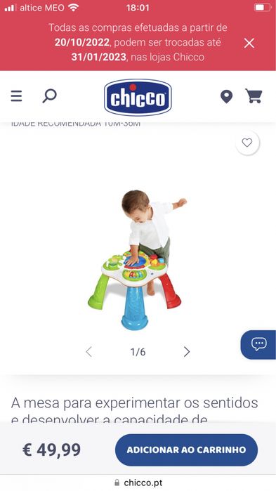 Mesa interactiva chicco