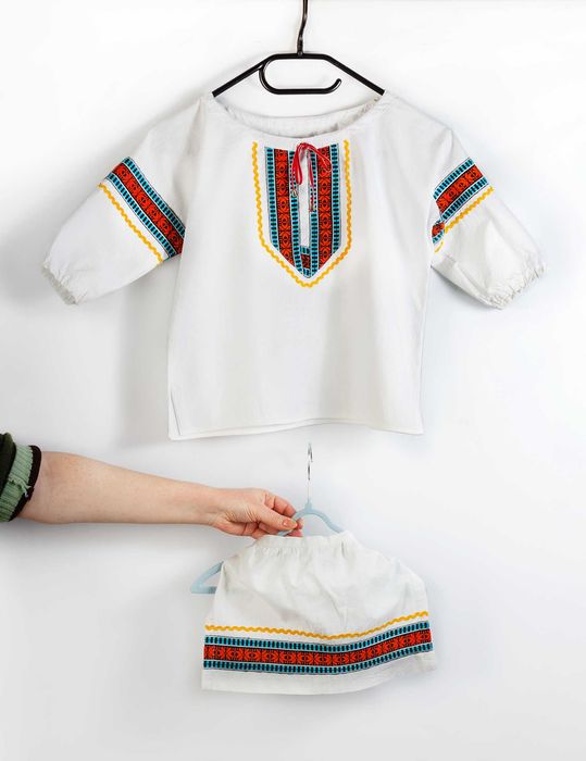 Вишиванка дитяча українська. Детская украинская вышиванка и фартушек