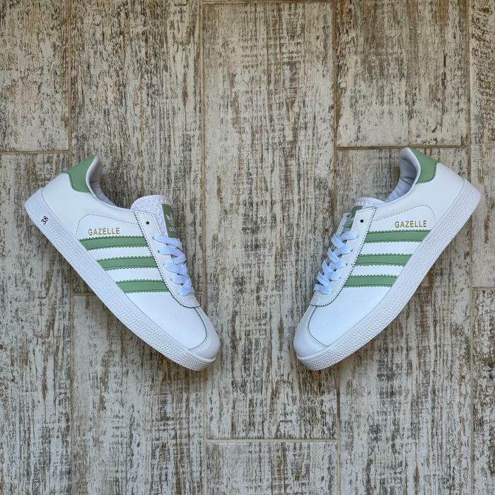 36,38,41 Кросівки Жіночі Adidas Gazelle White Green / Женские Кроссовки