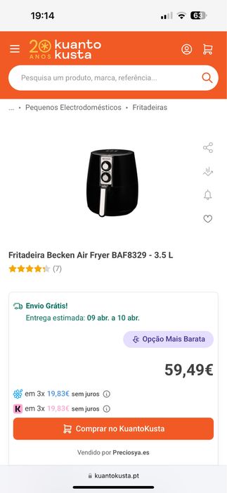 Airfryer 3,5l becken