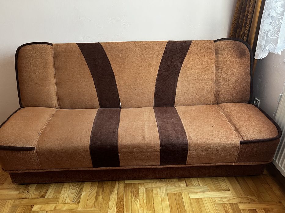 Łóżko brązowe rozkładane