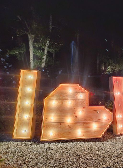 Letras luminosas para eventos