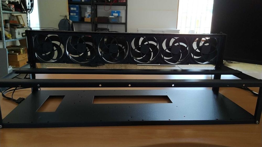 Mining Rig Frame Rack for Mining, Supports up to 12 GPUs &amp; 2 PSUs64284428203137123