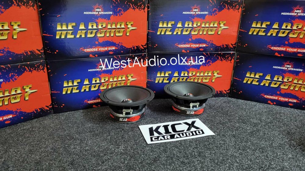 16см Оригінальні Kicx HeadShot M65/динаміки в авто/колонки/350Вт