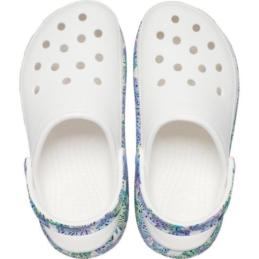 Crocs Classic Cutie Clog Butterfly крокси білі на дівчинку метелики