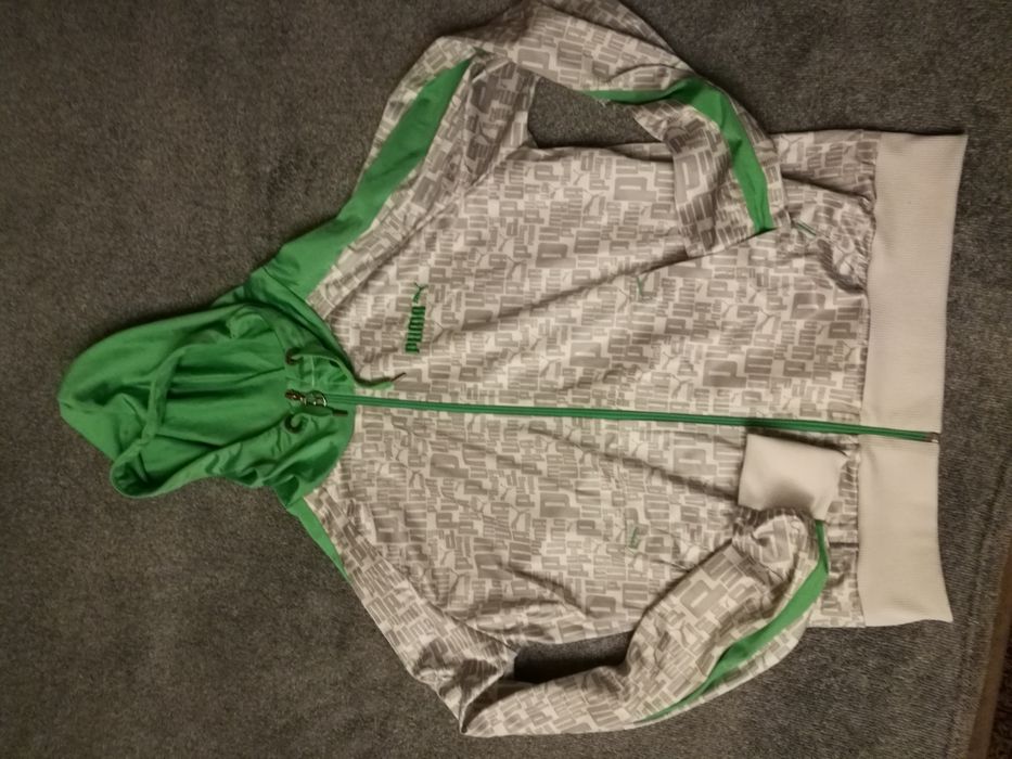 Bluza z kapturem Puma, rozpinana, retro, old school