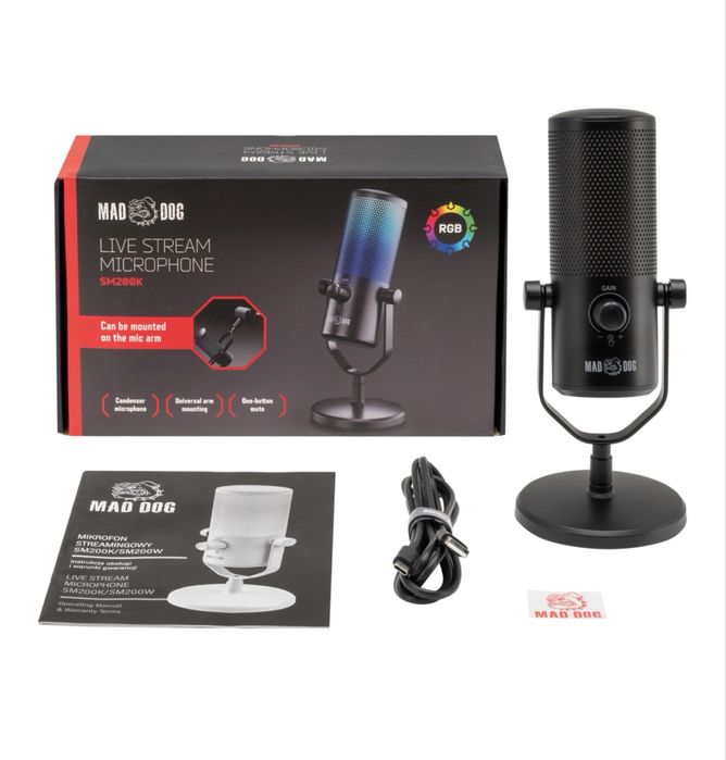 Mikrofon kardioidalny USB Nowy