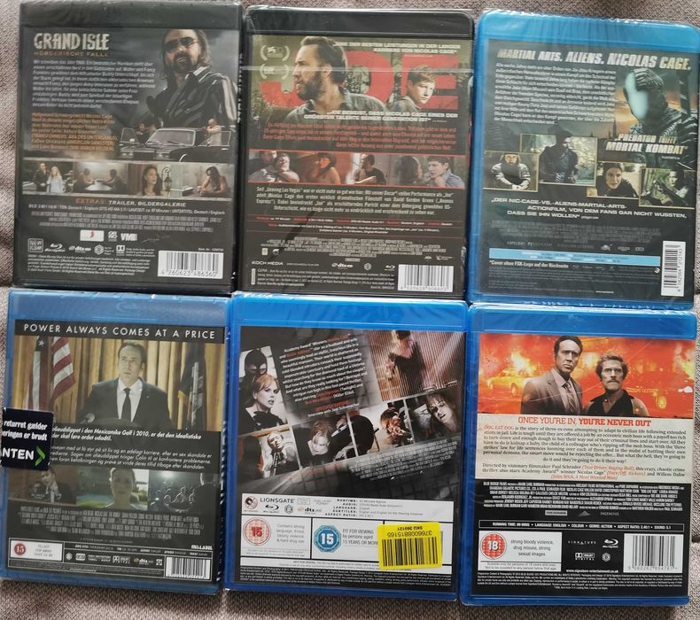6 x Blu-ray z Nicolase Cage