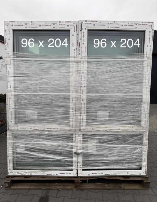 Okna PCV nowe Aluplast 66x204, 96x204 - kilka sztuk!