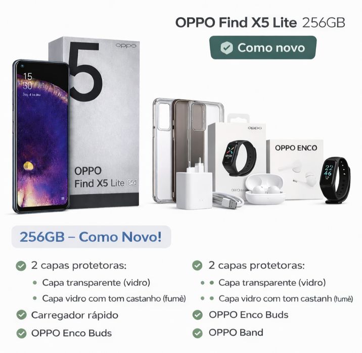 OPPO Find X5 Lite 256GB – Excelente estado + Extras