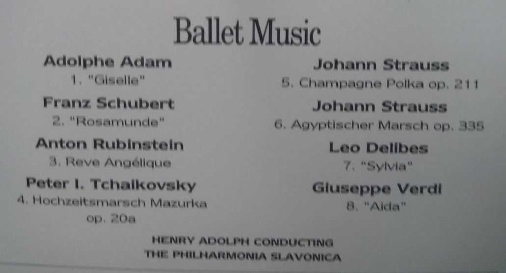 CD Ballet Music - Muzyka Baletowa Verdi, Strauss, Delibes, Rubenstein