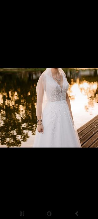 Suknia ślubna Evanston Herm's Bridal 36 + pokrowiec