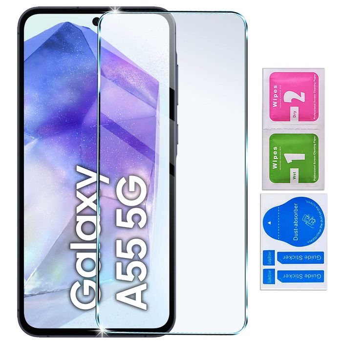 Etui Kabura Granatowa do Samsung Galaxy A55 5G + Szkło Hartowane