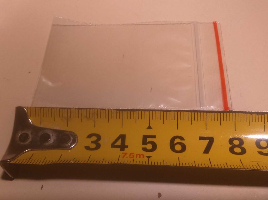 Lote de 100 Sacos Plástico 7 x 5 cm Fecho Zip Novos