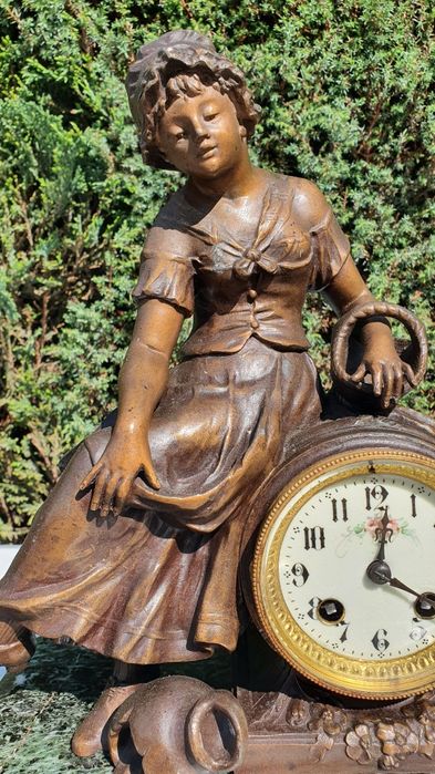 Zegar kominkowy antyk XIXwiek sygnowany prezent na święta