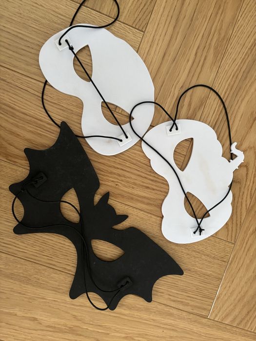 Maski H&M zestaw 3szt karnawał halloween
