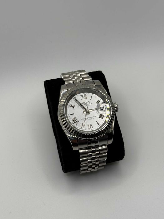 Zegarek Seiko Mod Datejust Roman White