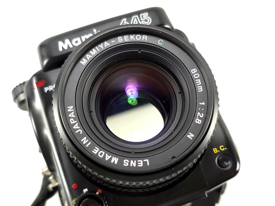Aparat analogowy MAMIYA 645 PRO | 80mm F.2.8 | 2x kaseta | pryzmat | motor