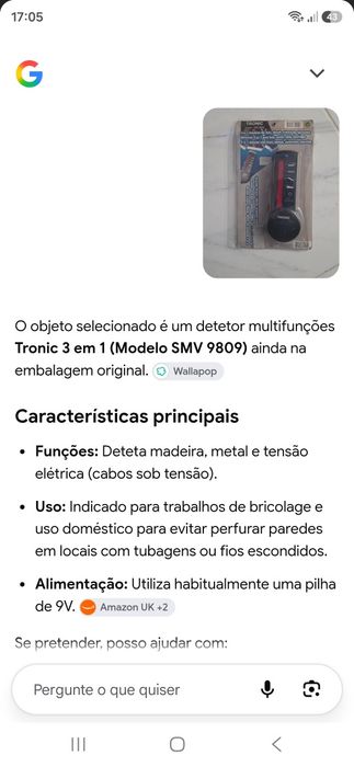 Aparelho Detector Multifunções detecta metal  tensão Electrica etc
