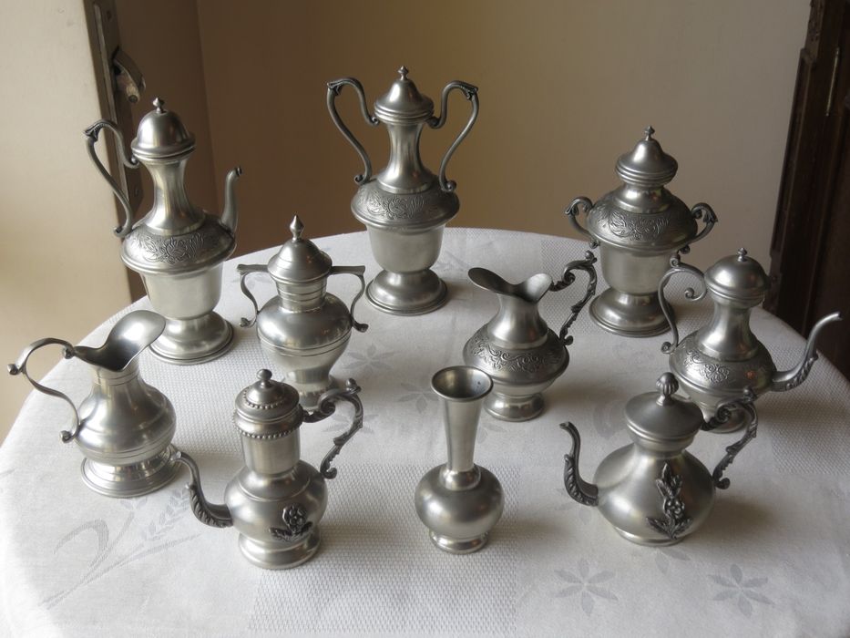 Peças em estanho 95% e 97%