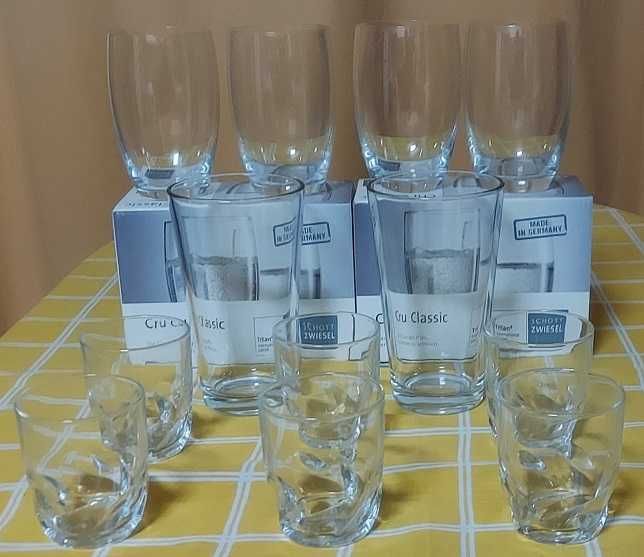 COPOS Água 4 Cru Classic +8 Copos vários tamanhos (Novos)