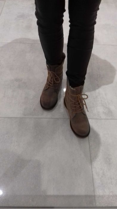 Zimowe skórzane botki PRIMA MODA roz.36