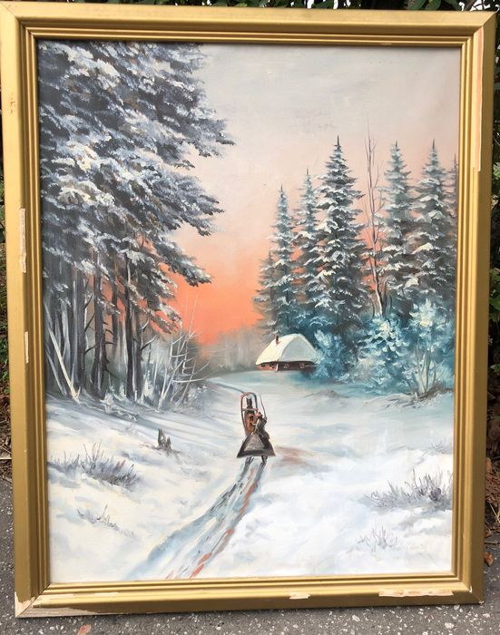 Malowanie farbami na płótnie. Rozmiar 56-70 cm