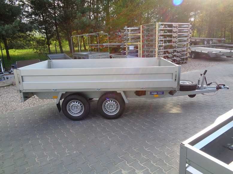 Przyczepa 3,30x1,80 burty aluminiowe, DMC do 2700 kg, platforma