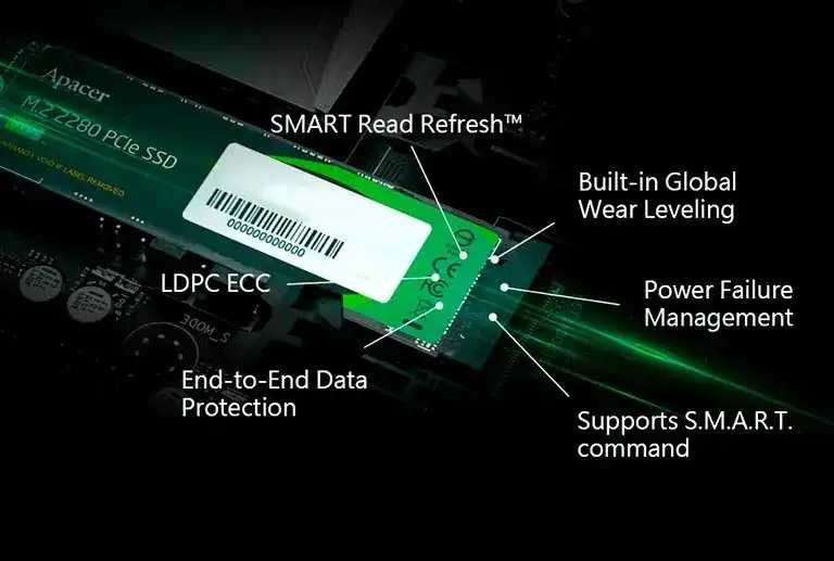 SSD M.2 PCIe x4 Apaser AS2280P4U 1tb