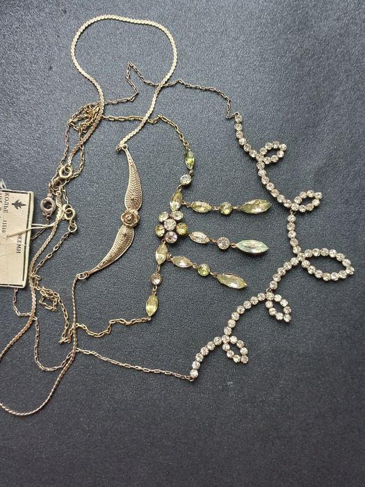 Колье серебро 875проба звезда