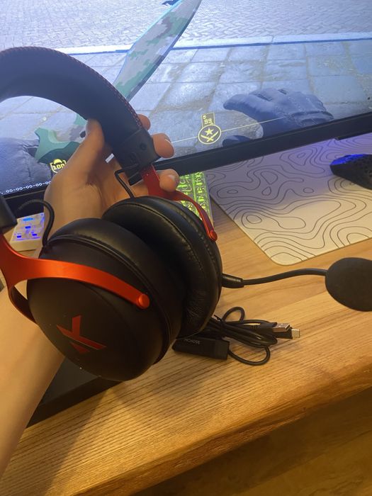 mchose v9 pro  бездротова ігрова гарнітура + коврик в подарунок