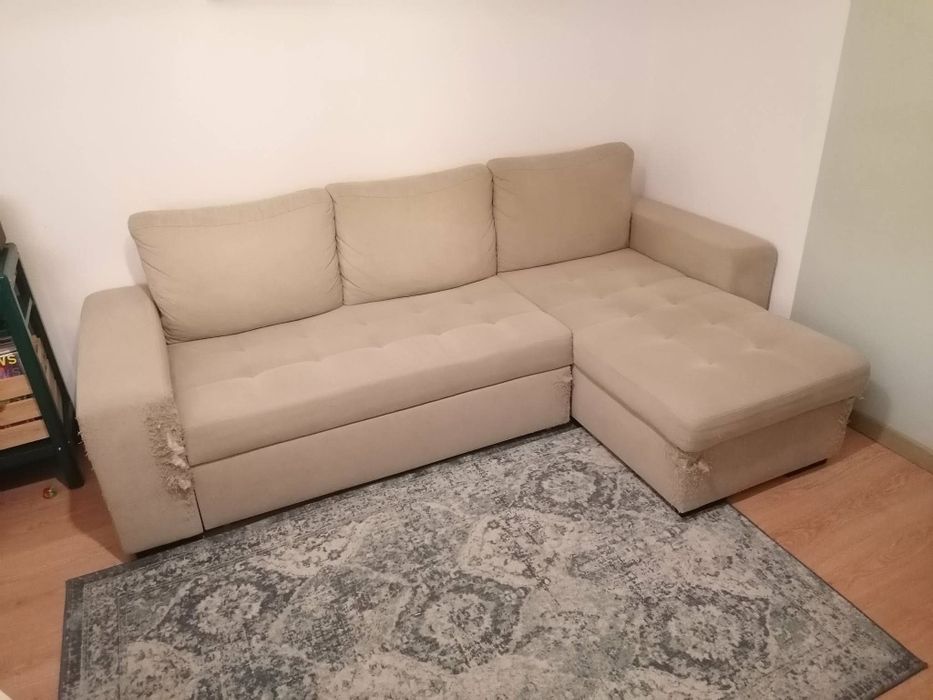 Sofá Cama com Chaise Longue