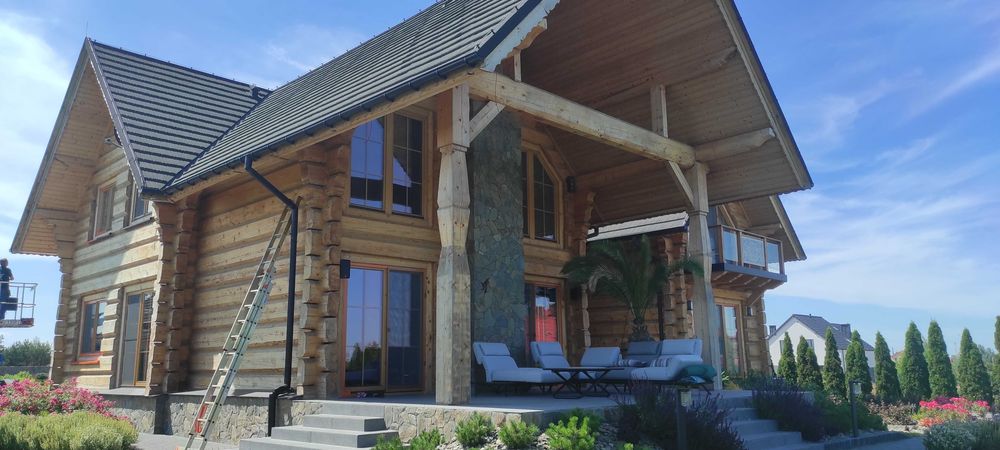 Piaskowanie malowanie domów z drewna, elewacji z cegieł,Sodowanie