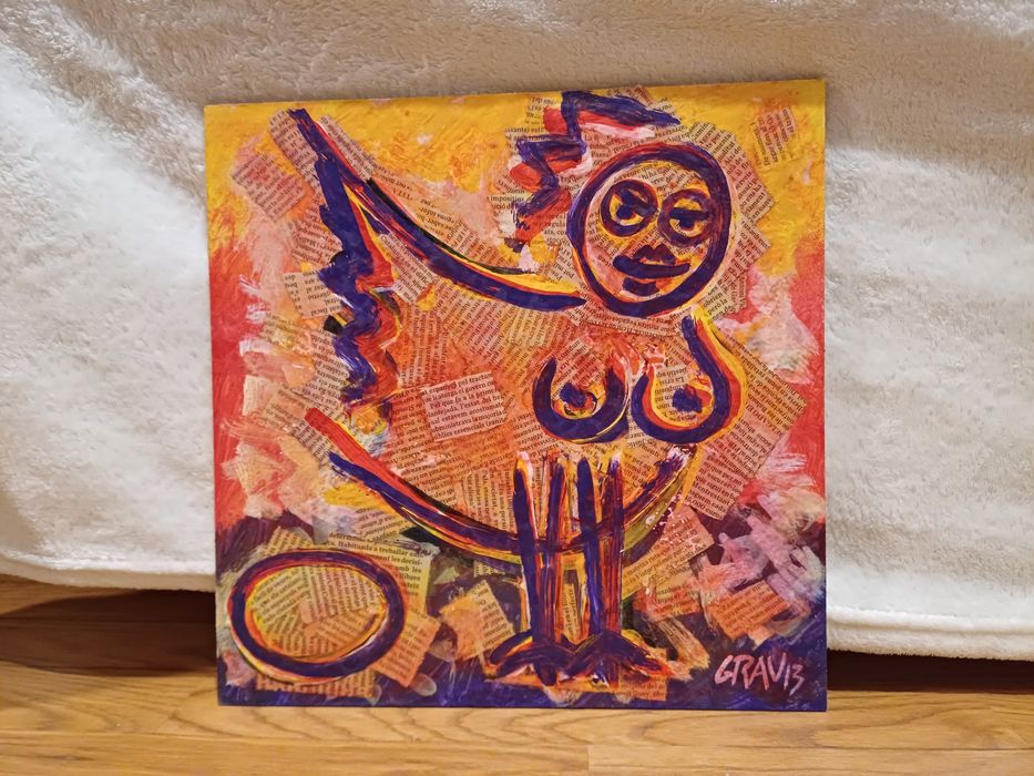 Quadro de arte bruta/abstracta - GRAV, 2013