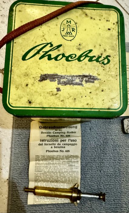 Бензиновый туристический примус Phoebus No.625 Австрия полный комплект