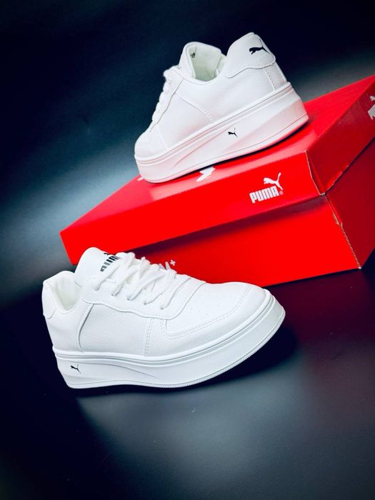 Женские кроссовки puma белые кожаные кросовки по скидке пума