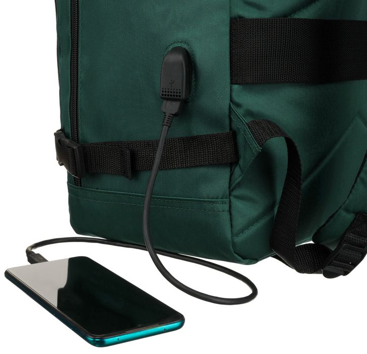 pojemny, podróżny plecak kabinowy z portem usb - peterson